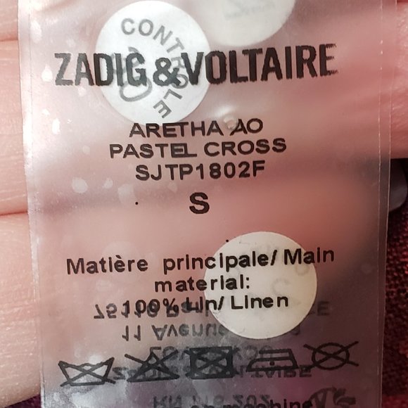 Zadig & Voltaire Aretha Short Sleeve Linen Top - Picture 8 of 10